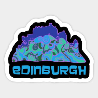 Edinburgh Castle in Blue Sticker